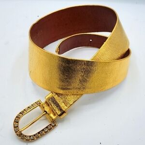 Vintage Gold Waist Best With Jeweled Buckle Size 26